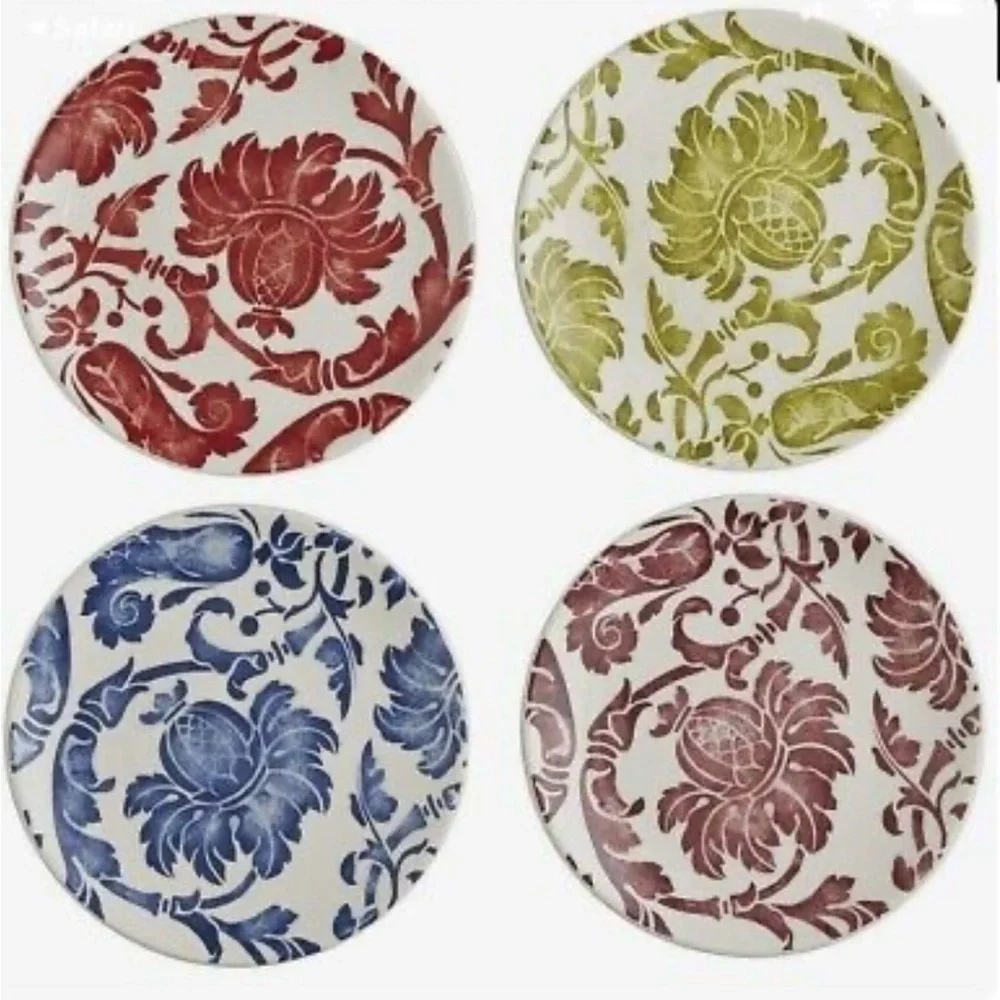 Pier 1 Imports Fall Harvest Appetizer/Dessert Plates Set Of (4) in set
